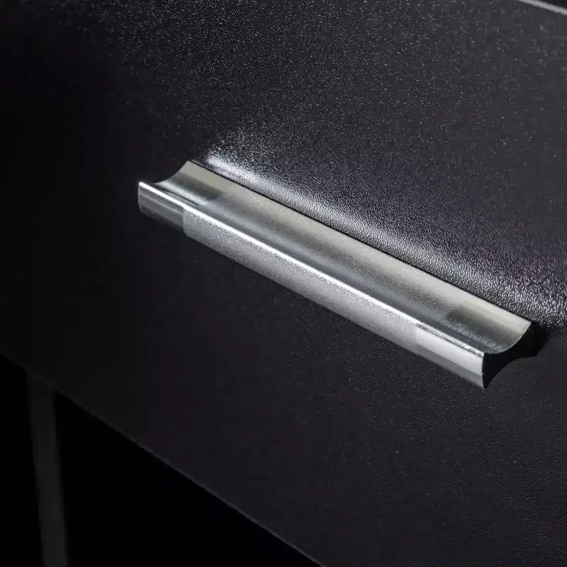 JVNOXK Miroir de courtoisie moderne et minimaliste avec rangement tridimensionnel à plusieurs niveaux, doté de deux compartiments de tiroirs fermés. Noir