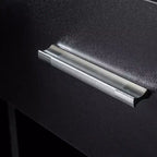 JVNOXK Miroir de courtoisie moderne et minimaliste avec rangement tridimensionnel à plusieurs niveaux, doté de deux compartiments de tiroirs fermés. Noir