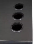 JVNOXK Miroir de courtoisie moderne et minimaliste avec rangement tridimensionnel à plusieurs niveaux, doté de deux compartiments de tiroirs fermés. Noir