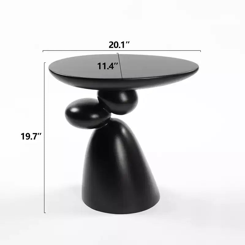 Table d'appoint JVNOXK Lucky Stone, table d'appoint en fibre de verre, table d'angle minimaliste moderne, table basse avec décoration, décoration d'intérieur pour salon