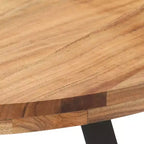 vidaXL Table à Manger Ronde - Style Industriel