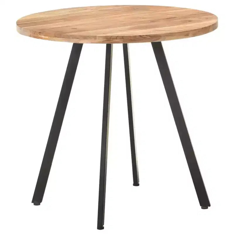 vidaXL Table à Manger Ronde - Style Industriel