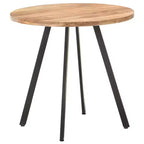 vidaXL Table à Manger Ronde - Style Industriel
