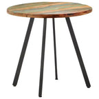vidaXL Table à Manger Ronde - Style Industriel