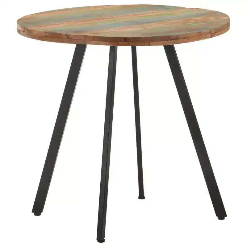 vidaXL Table à Manger Ronde - Style Industriel