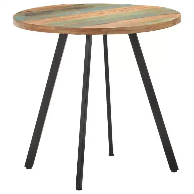 vidaXL Table à Manger Ronde - Style Industriel