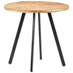 vidaXL Table à Manger Ronde - Style Industriel