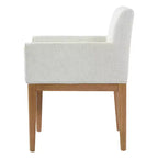 Christopher Knight Home Laure, chaises de salle à manger modernes en bois d'hévéa et tissu avec accoudoirs (lot de 2)