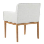 Christopher Knight Home Laure, chaises de salle à manger modernes en bois d'hévéa et tissu avec accoudoirs (lot de 2)