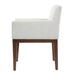 Christopher Knight Home Laure, chaises de salle à manger modernes en bois d'hévéa et tissu avec accoudoirs (lot de 2)