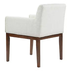 Christopher Knight Home Laure, chaises de salle à manger modernes en bois d'hévéa et tissu avec accoudoirs (lot de 2)