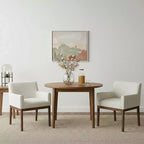 Christopher Knight Home Laure Modern Rubberwood Upholstered Dining Chairs with Arms (Set of 2)