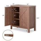 Meuble de bar à café, Buffet, Armoire de rangement avec étagères réglables, Armoire de cuisine/salle à manger sur pied, Convient pour la cuisine et la salle à manger