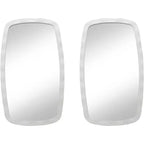 Uttermost Jermaine Textured White 22 1/4 x 38 Wall Mirrors Set of 2