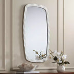Miroirs muraux Uttermost Jermaine texturés blancs 22 1/4 x 38 - Lot de 2