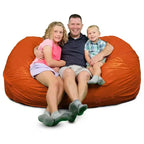 Ultimate Sack Lounger Bean Bag Chair Oversized Indoor Comfy Loveseat, Orange Fur