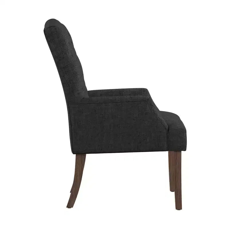 Chaise de salle à manger capitonnée Raghnaid au fini naturel légèrement vieilli - iNSPIREQ