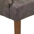 Chaise de salle à manger capitonnée Raghnaid au fini naturel légèrement vieilli - iNSPIREQ