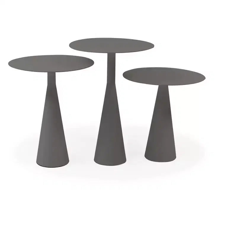HomeStock Table d'appoint rectangulaire en aluminium, 1 pièce