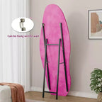 Miroir sur pied mural pleine longueur Whisen 63 x 24 de forme irrégulière, enveloppé de flanelle