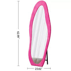 Miroir sur pied mural pleine longueur Whisen 63 x 24 de forme irrégulière, enveloppé de flanelle