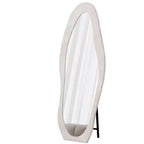 Miroir sur pied mural pleine longueur Whisen 63 x 24 de forme irrégulière, enveloppé de flanelle