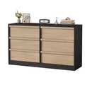 6-Drawer Dresser for Bedroom, Modern Double Dresser Organizer with 6 Drawers Large Storage, Wooden Chest of Drawers for Living Room, Nursery, Hallway