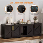 Meuble cache-litière pour chat, grande armoire à litière pour chat, meuble double cache-litière, meuble cache-litière en bois, pour la maison, le salon
