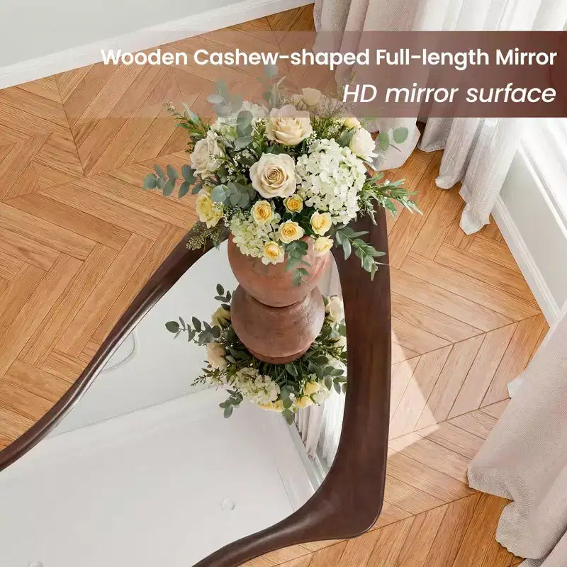 Dovelina 71H*31W Miroir asymétrique pleine longueur Miroir décoratif à poser Miroir de salle de bain moderne pour salon salle à manger entrée chambre à coucher