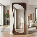 Dovelina 71H*31W Miroir asymétrique pleine longueur Miroir décoratif à poser Miroir de salle de bain moderne pour salon salle à manger entrée chambre à coucher