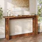 Console Lantine 63 longue en bois massif, table d'entrée de style ferme, table de canapé derrière le canapé pour le salon, le couloir, le vestibule