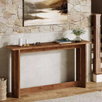Console Lantine 63 longue en bois massif, table d'entrée de style ferme, table de canapé derrière le canapé pour le salon, le couloir, le vestibule
