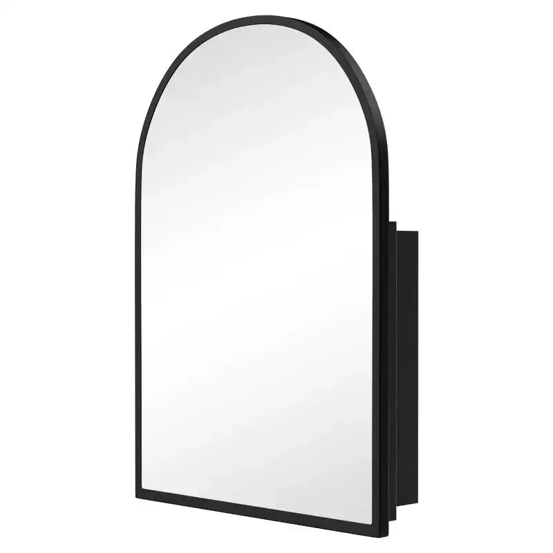 Armoire à pharmacie arquée avec miroir Armoire de toilette encastrée ou en surface Meuble de lavabo mural avec étagères réglables HD sans distorsion