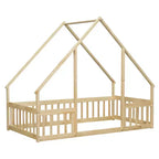MAYEERTY Cadre de Lit Simple Rembourré en Faux Cuir Conception Silencieuse Soutien Lombaire
