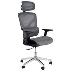 Ergonomic High Back Mesh Office Chair - 4D Adjustable Armrests, Dynamic Lumbar Support, Sliding Seat, Headrest, and Silent Casters