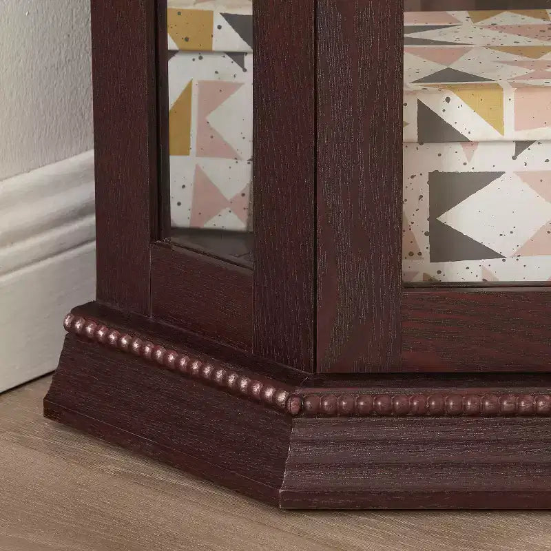 MAYEERTY Meuble de rangement pour plantes de salon en MDF, 3 étagères ouvertes, trous de drainage