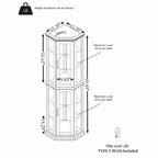 MAYEERTY Meuble de rangement pour plantes de salon en MDF, 3 étagères ouvertes, trous de drainage
