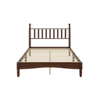 Lit plateforme rétro en bois Luxystar avec tête de lit en forme de calebasse