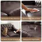 Dyonery 78.7 Chesterfield Canapé 3 places en Faux Cuir, Grand Canapé Mid-Century, Banquette Capitonnée Classique, Canapé Moderne en PU avec Dossier Capitonnée