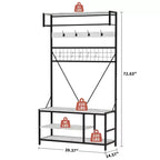 Portant à Vêtements en Métal Autonome - Portant à Vêtements Robuste et Organisateur de Garde-robe pour Chambre à Coucher, Entrée et Placard