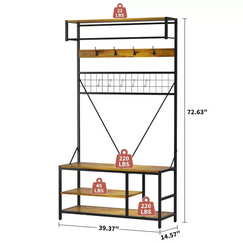 Portant à Vêtements en Métal Autonome - Portant à Vêtements Robuste et Organisateur de Garde-robe pour Chambre à Coucher, Entrée et Placard