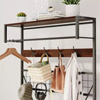 Portant à Vêtements en Métal Autonome - Portant à Vêtements Robuste et Organisateur de Garde-robe pour Chambre à Coucher, Entrée et Placard