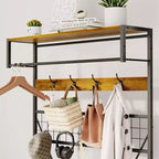 Portant à Vêtements en Métal Autonome - Portant à Vêtements Robuste et Organisateur de Garde-robe pour Chambre à Coucher, Entrée et Placard