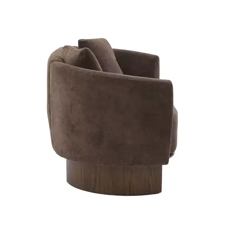 Canapé 3 places moderne Christopher Knight Home Jennie 81'' en tissu bouclé avec base en bois et oreillers