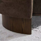 Canapé 3 places moderne Christopher Knight Home Jennie 81'' en tissu bouclé avec base en bois et oreillers