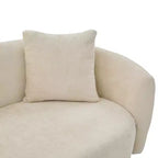Canapé 3 places moderne Christopher Knight Home Jennie 81'' en tissu bouclé avec base en bois et oreillers