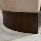 Canapé 3 places moderne Christopher Knight Home Jennie 81'' en tissu bouclé avec base en bois et oreillers