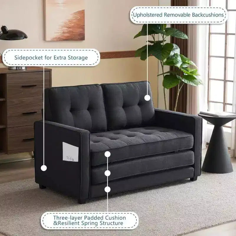 Karl Home | Canapé-lit rembourré de 53,5 pouces