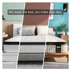 Matelas hybride Serweet 8 ressorts et mousse à mémoire de forme – Bobines plus robustes pour un soutien durable – Soulagement de la pression – Compatible avec les lits plateformes