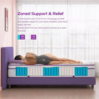 Matelas hybride à ressorts et mousse à mémoire de forme Sersper 10 pouces – Compatible avec les lits plateformes, les sommiers tapissiers ou les bases à lattes